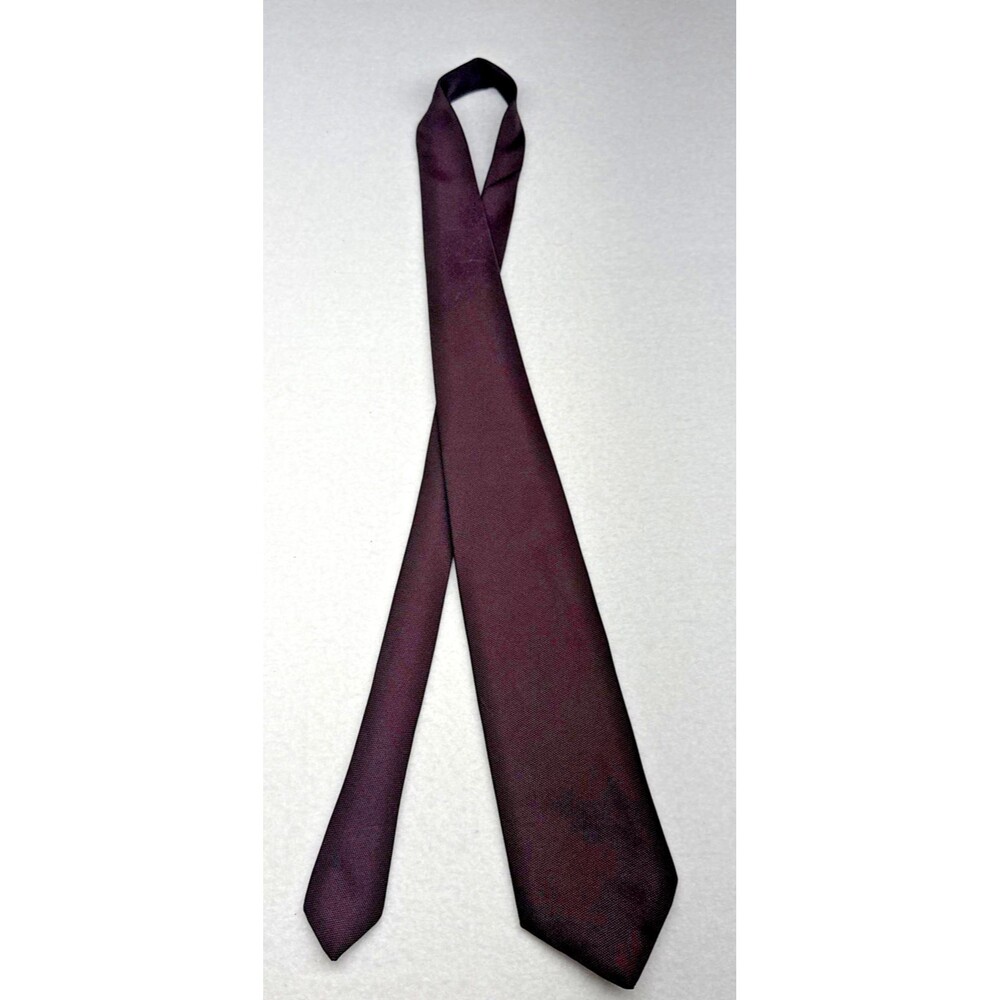 Wemlon by Wembley Brown Necktie Solid Textured Classic Mens Vintage Tie